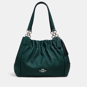 COACH Leather Maya Shoulder Bag Green Ivy